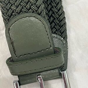 Stylish Green Braided Stretch Belt